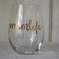 rose gold logo wine glasses tumbler stemless